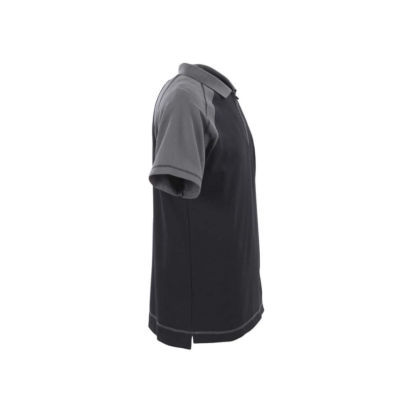 Mascot Bianco Polo Shirt 50302-260 Left #colour_black-anthracite-grey