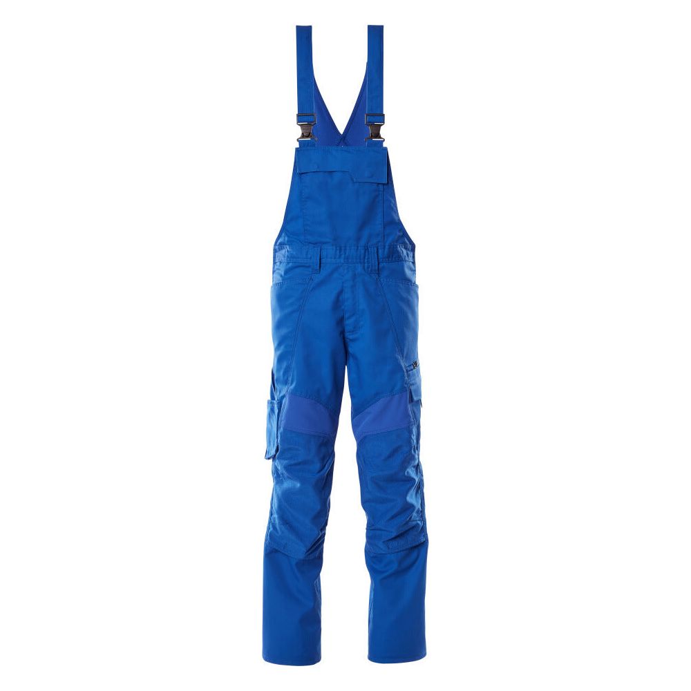 Mascot Bib-Brace Overall Stretch Kneepad-Pockets 18569-442 Front #colour_azure-blue