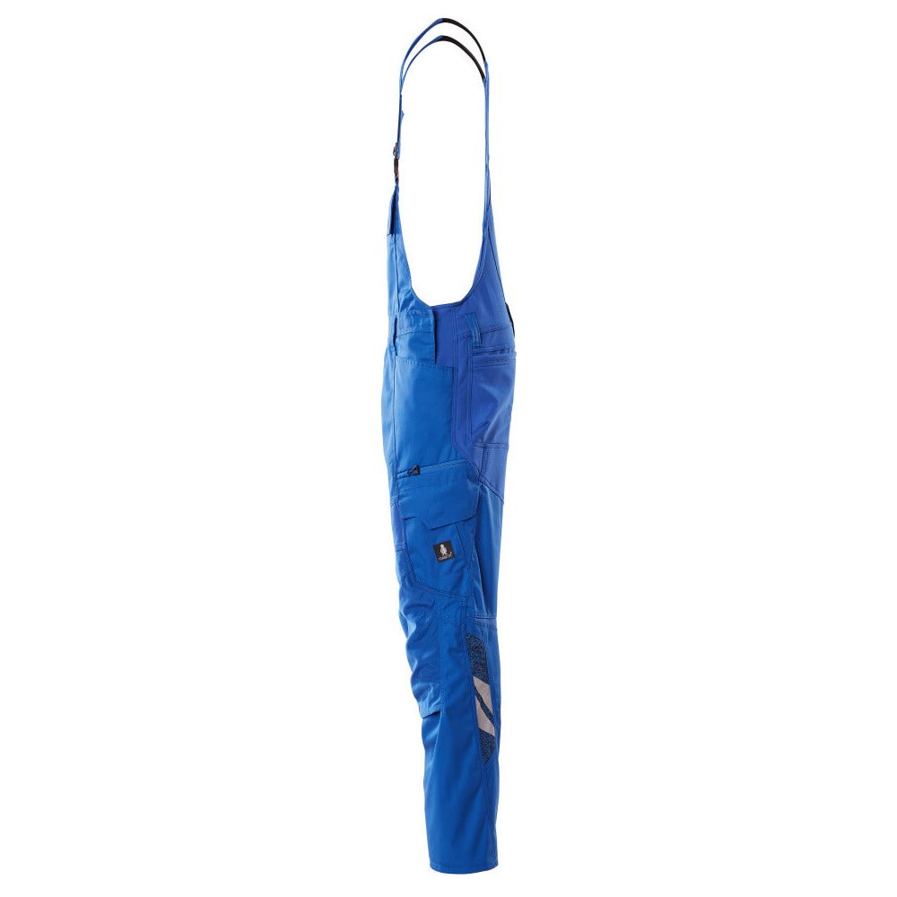 Mascot Bib-Brace Overall Stretch Kneepad-Pockets 18569-442 Right #colour_azure-blue