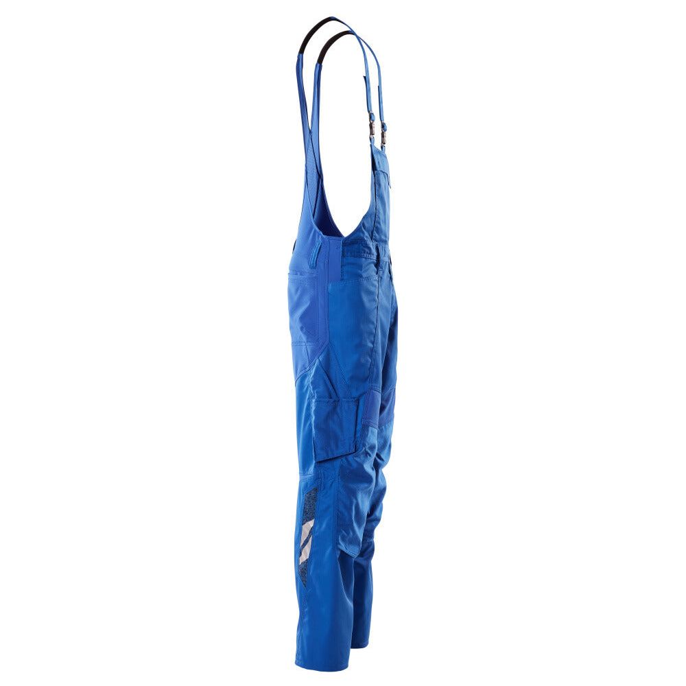Mascot Bib-Brace Overall Stretch Kneepad-Pockets 18569-442 Left #colour_azure-blue