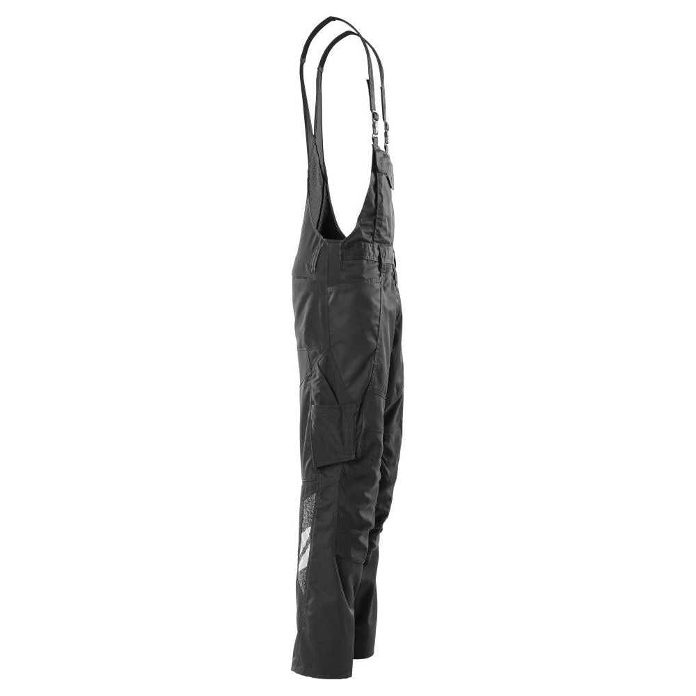 Mascot Bib-Brace Overall Stretch Kneepad-Pockets 18569-442 Left #colour_black