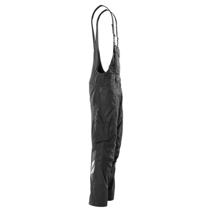 Mascot Bib-Brace Overall Stretch Kneepad-Pockets 18569-442 Left #colour_black