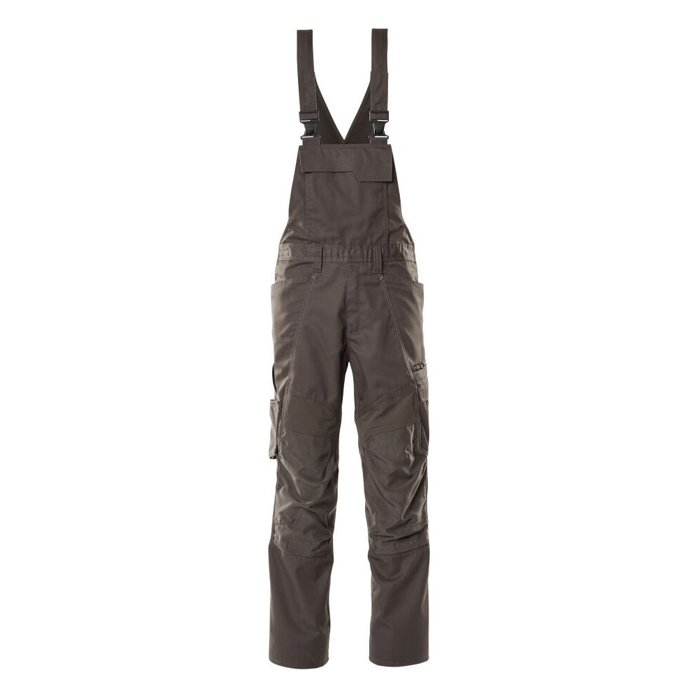 Mascot Bib-Brace Overall Stretch Kneepad-Pockets 18569-442 Front #colour_dark-anthracite-grey