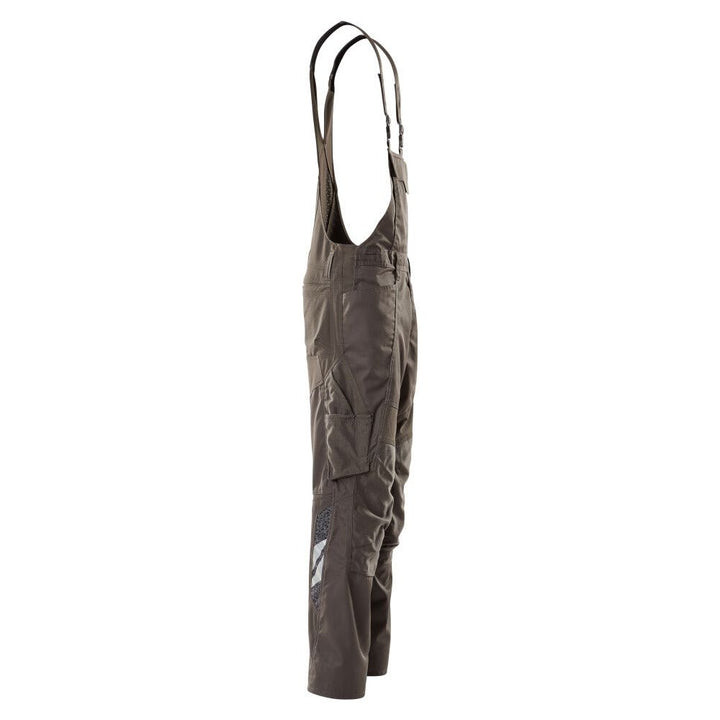 Mascot Bib-Brace Overall Stretch Kneepad-Pockets 18569-442 Left #colour_dark-anthracite-grey