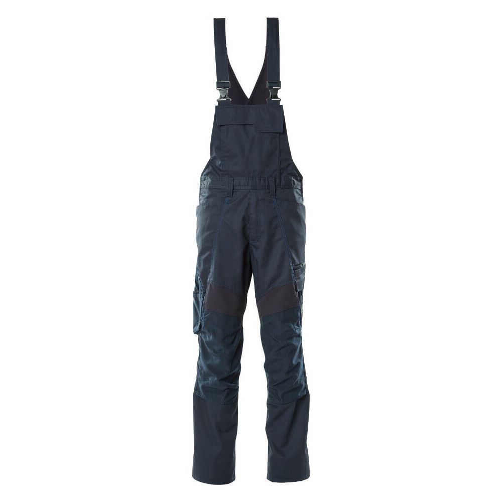 Mascot Bib-Brace Overall Stretch Kneepad-Pockets 18569-442 Front #colour_dark-navy-blue