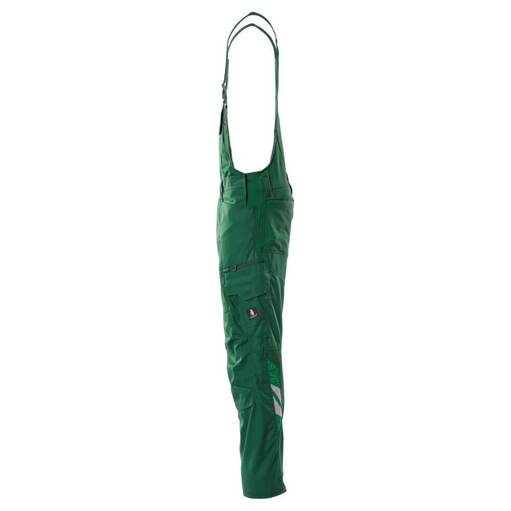 Mascot Bib-Brace Overall Stretch Kneepad-Pockets 18569-442 Right #colour_green