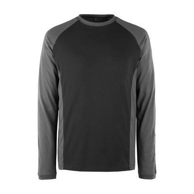 Mascot Bielefeld Long Sleeved T-shirt 50568-959 Front #colour_black-dark-anthracite-grey