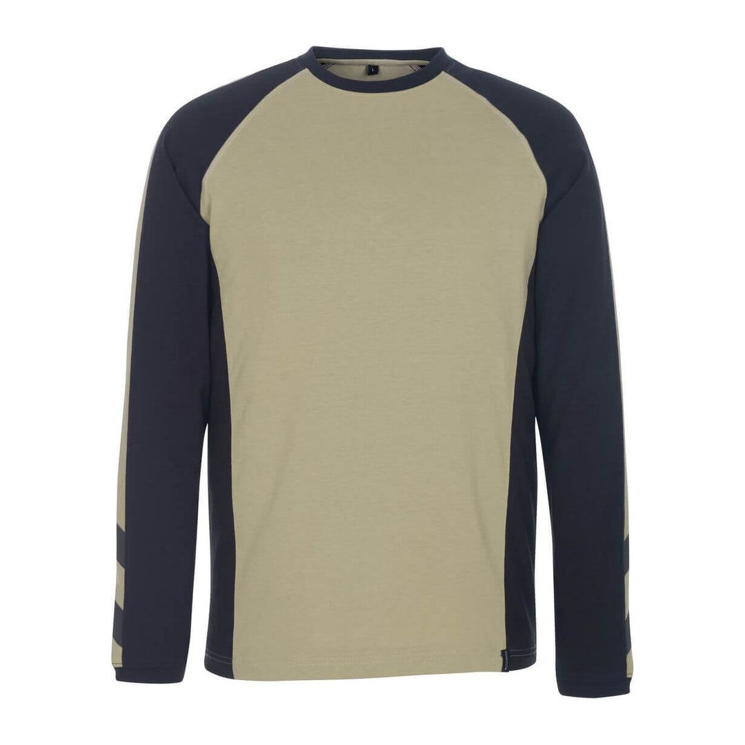 Mascot Bielefeld Long Sleeved T-shirt 50568-959 Front #colour_light-khaki-black