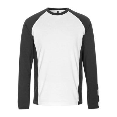 Mascot Bielefeld Long Sleeved T-shirt 50568-959 Front #colour_white-dark-anthracite-grey