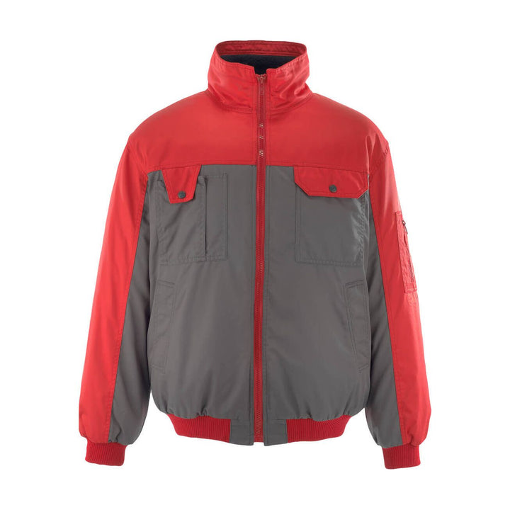 Mascot Bolzano Pilot Jacket 00922-620 Front #colour_anthracite-grey-red