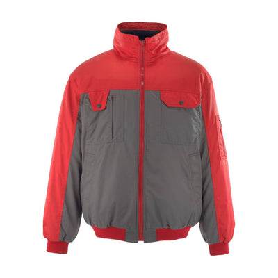 Mascot Bolzano Pilot Jacket 00922-620 Front #colour_anthracite-grey-red