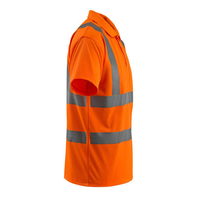 Mascot Bowen Hi-Vis Polo shirt 50593-972 Left #colour_hi-vis-orange