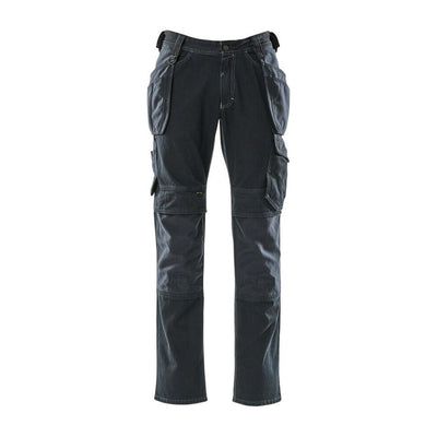 Mascot Breda Jeans Kneepad and Holster-Pockets 15131-207 Front #colour_dark-blue-denim