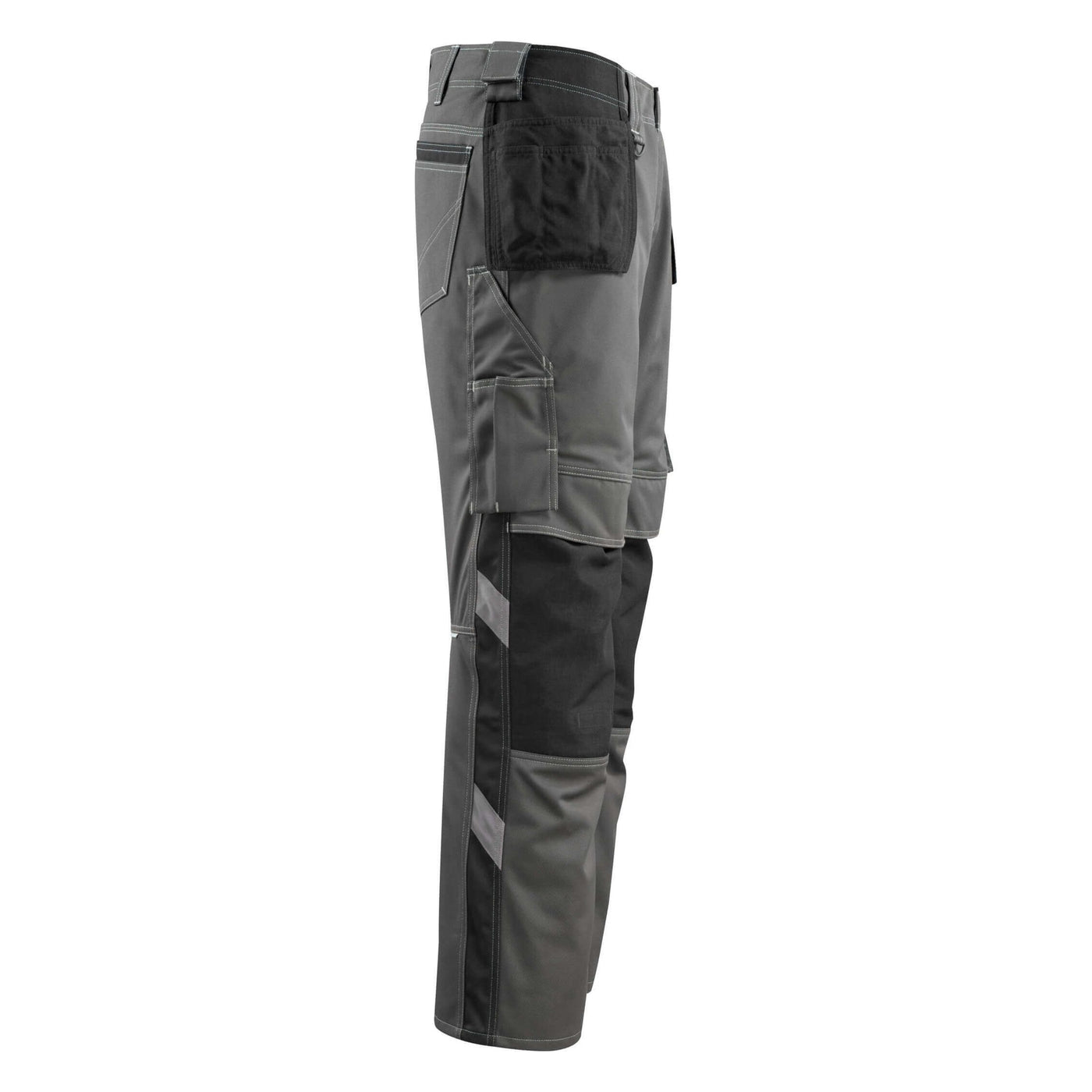 Mascot Bremen Knee-pad-Trousers Holster-Pockets 14031-203 Left #colour_dark-anthracite-grey-black