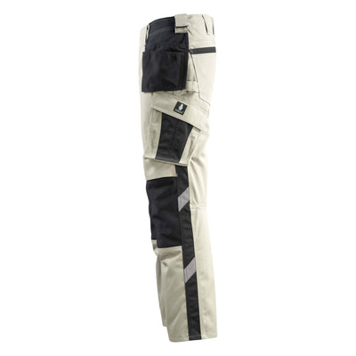 Mascot Bremen Knee-pad-Trousers Holster-Pockets 14031-203 Right #colour_light-khaki-black
