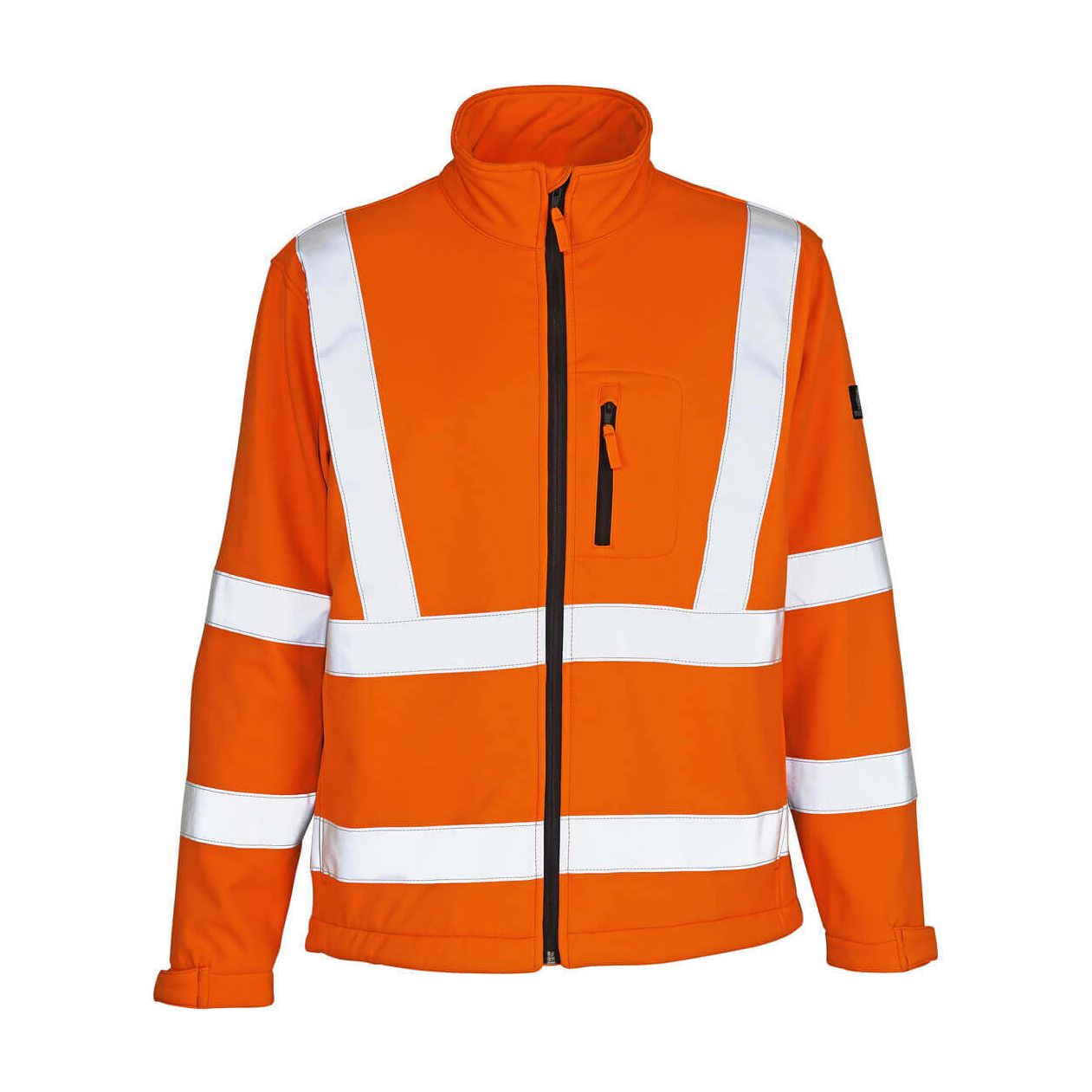 Mascot Calgary Hi-Vis Softshell Jacket 08005-159 Front #colour_hi-vis-orange