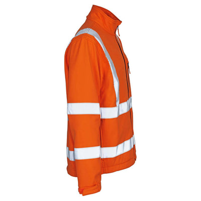 Mascot Calgary Hi-Vis Softshell Jacket 08005-159 Left #colour_hi-vis-orange