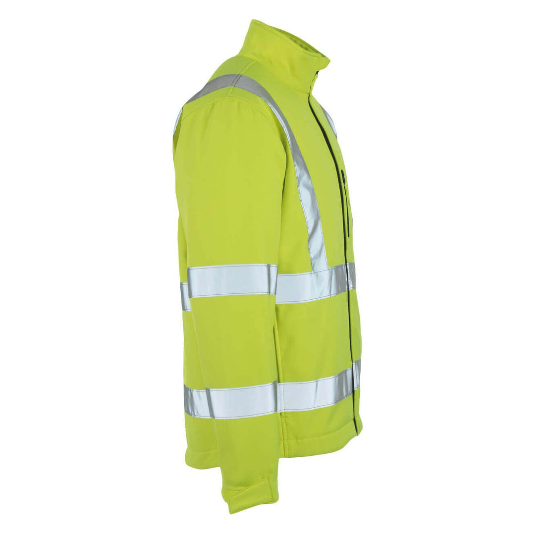 Mascot Calgary Hi-Vis Softshell Jacket 08005-159 Left #colour_hi-vis-yellow