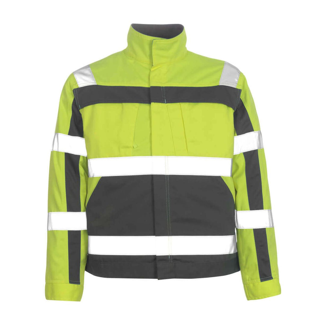 Mascot Cameta Hi-Vis Jacket 07109-470 Front #colour_hi-vis-yellow-anthracite-grey