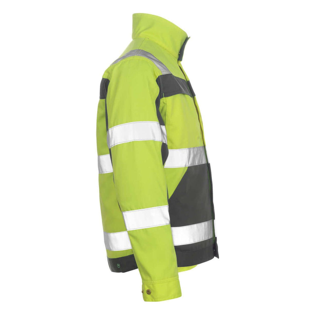 Mascot Cameta Hi-Vis Jacket 07109-470 Left #colour_hi-vis-yellow-anthracite-grey