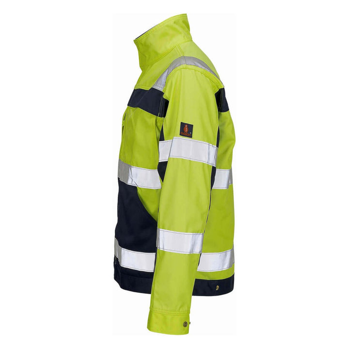 Mascot Cameta Hi-Vis Jacket 07109-470 Right #colour_hi-vis-yellow-navy-blue