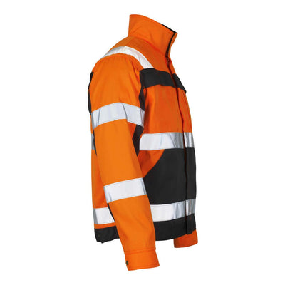Mascot Cameta Hi-Vis Jacket 07109-860 Left #colour_hi-vis-orange-anthracite-grey