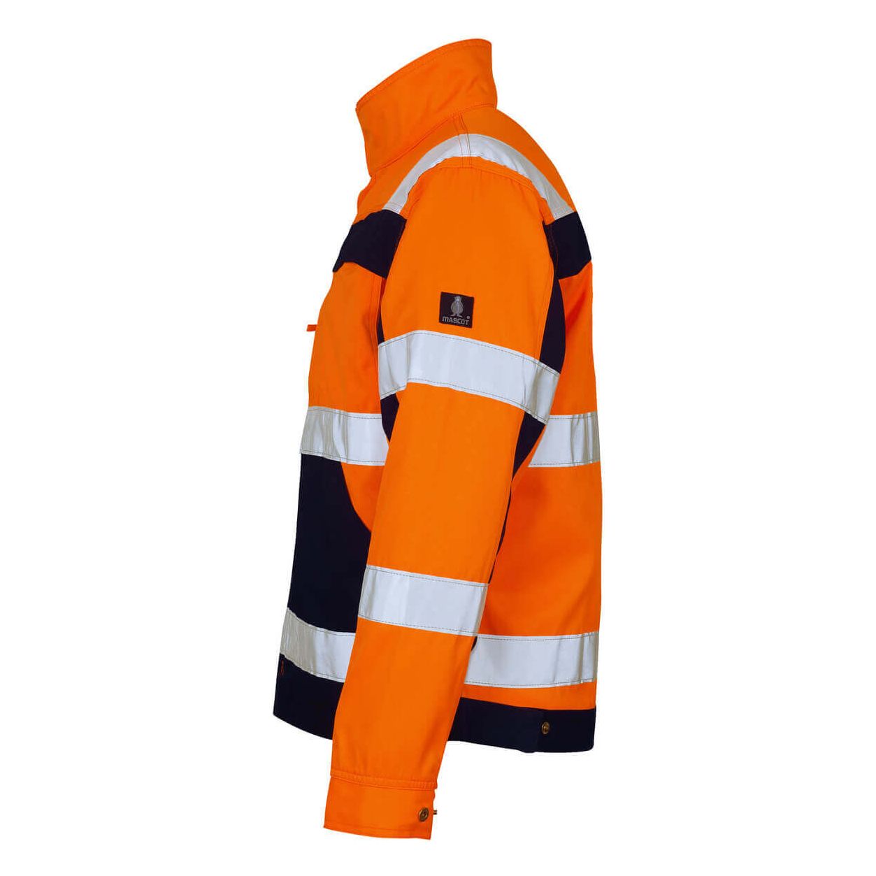 Mascot Cameta Hi-Vis Jacket 07109-860 Right #colour_hi-vis-orange-navy-blue
