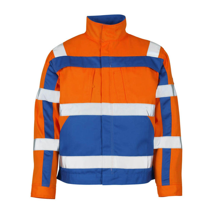 Mascot Cameta Hi-Vis Jacket 07109-860 Front #colour_hi-vis-orange-royal-blue