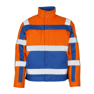 Mascot Cameta Hi-Vis Jacket 07109-860 Front #colour_hi-vis-orange-royal-blue
