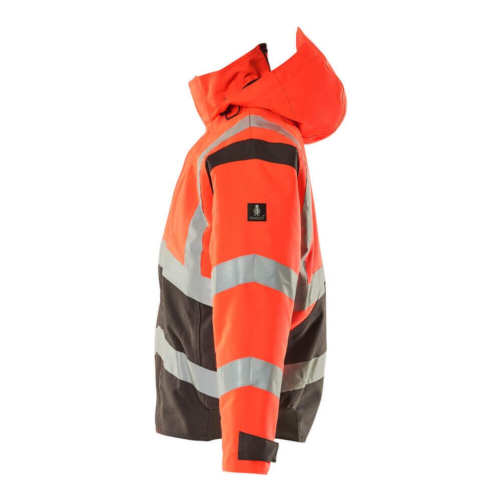 Mascot Camina Hi-Vis Pilot Jacket 09035-025 Right #colour_hi-vis-red-dark-anthracite-grey
