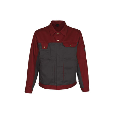 Mascot Como Work Jacket 00909-430 Front #colour_anthracite-grey-red