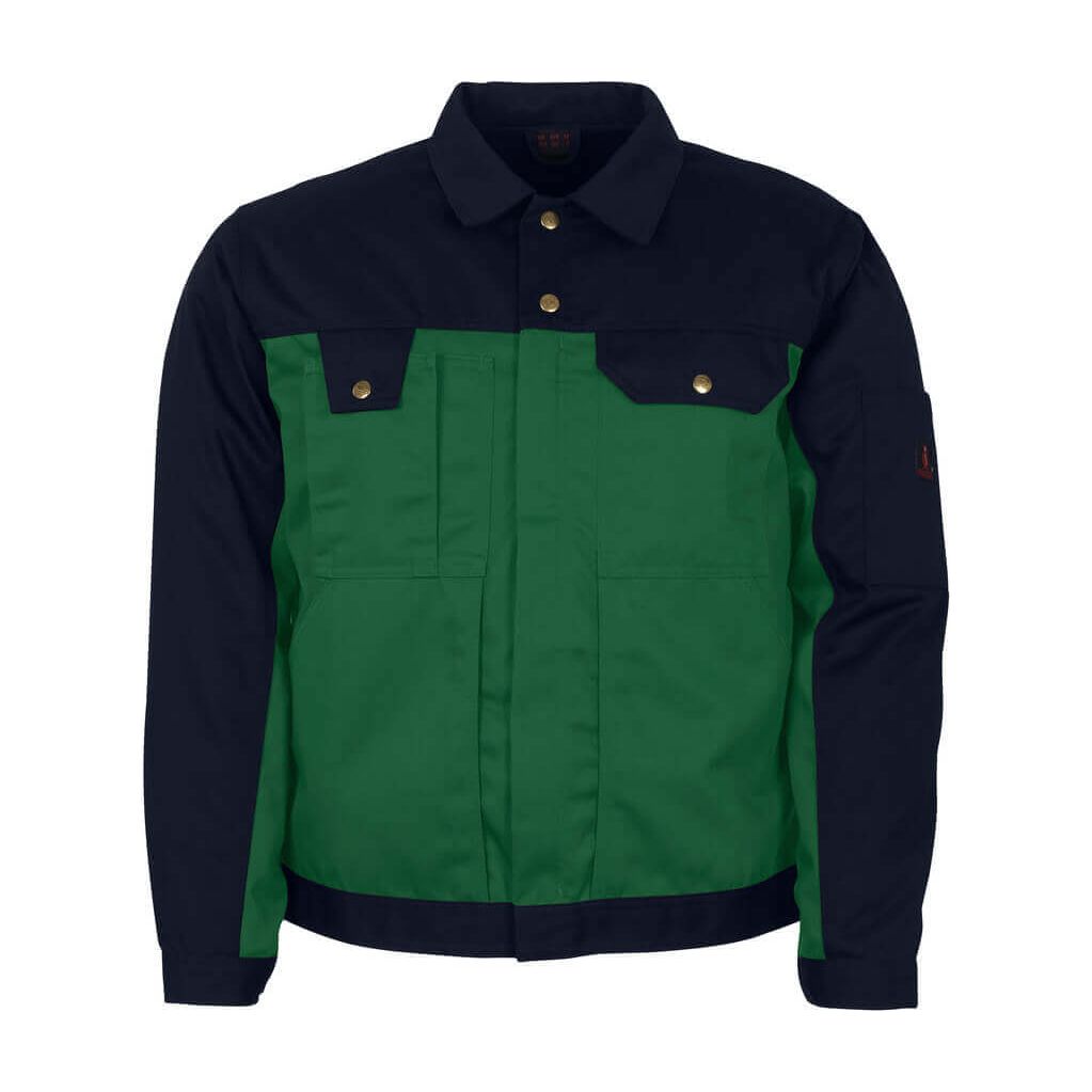 Mascot Como Work Jacket 00909-430 Front #colour_green-navy-blue
