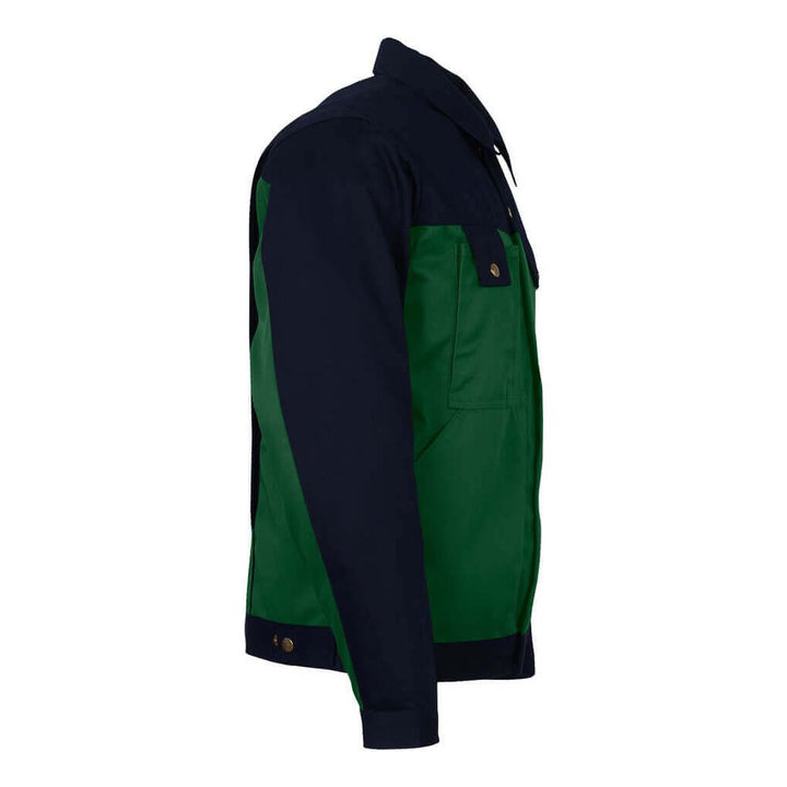 Mascot Como Work Jacket 00909-430 Left #colour_green-navy-blue