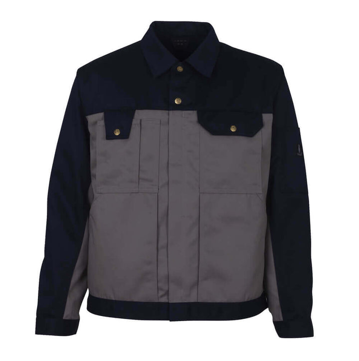 Mascot Como Work Jacket 00909-430 Front #colour_light-grey-navy-blue