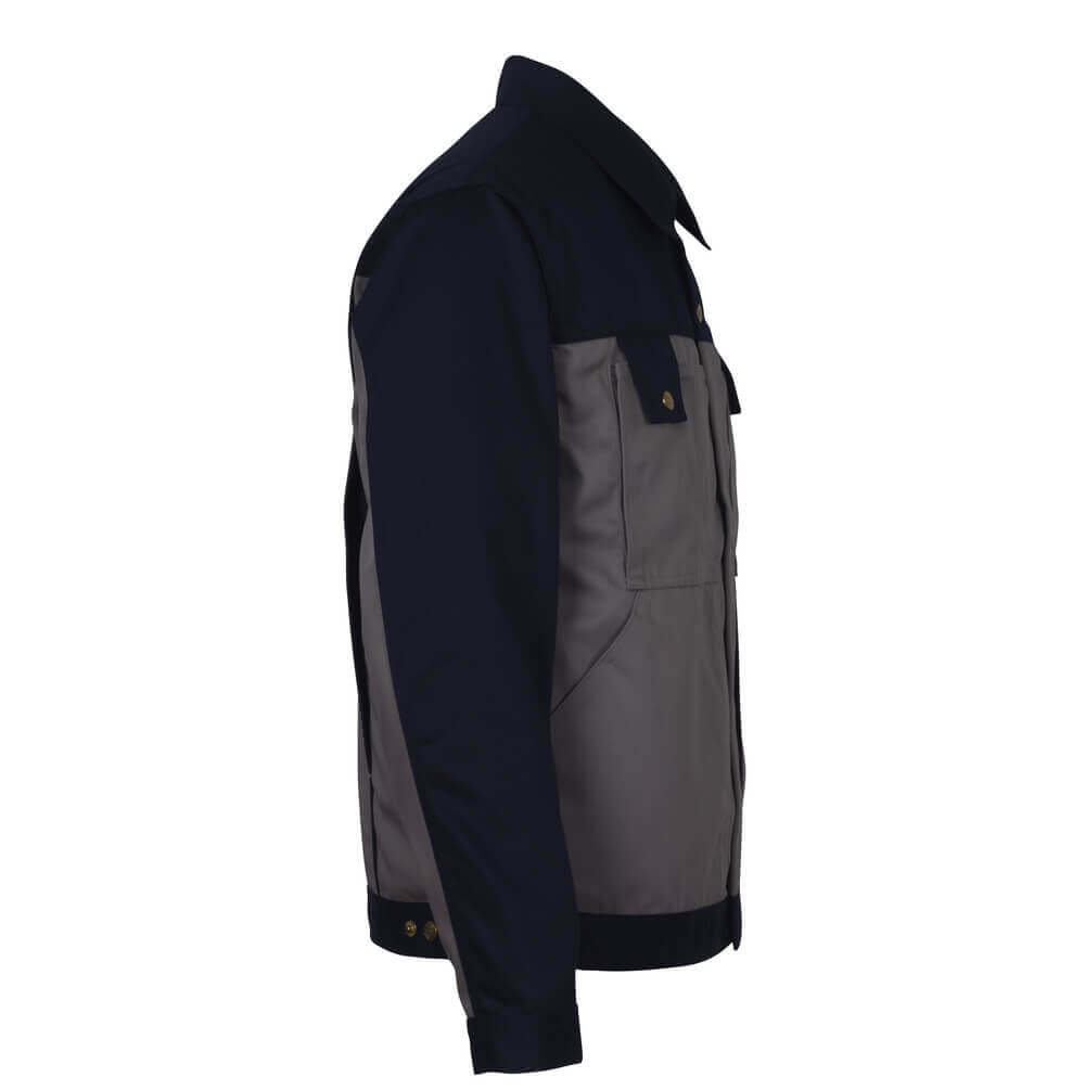 Mascot Como Work Jacket 00909-430 Left #colour_light-grey-navy-blue