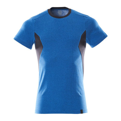 Mascot Cotton T-shirt 18082-250 Front #colour_azure-blue-dark-navy-blue