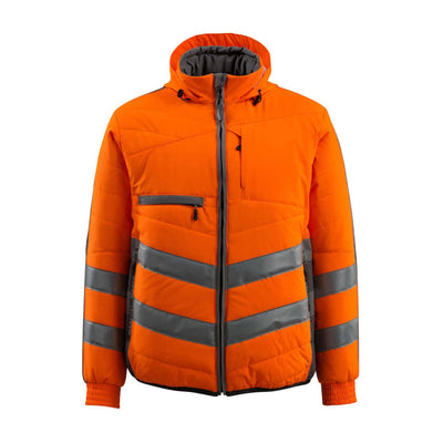 Mascot Dartford Hi-Vis Jacket 15515-249 Front #colour_hi-vis-orange-dark-anthracite-grey