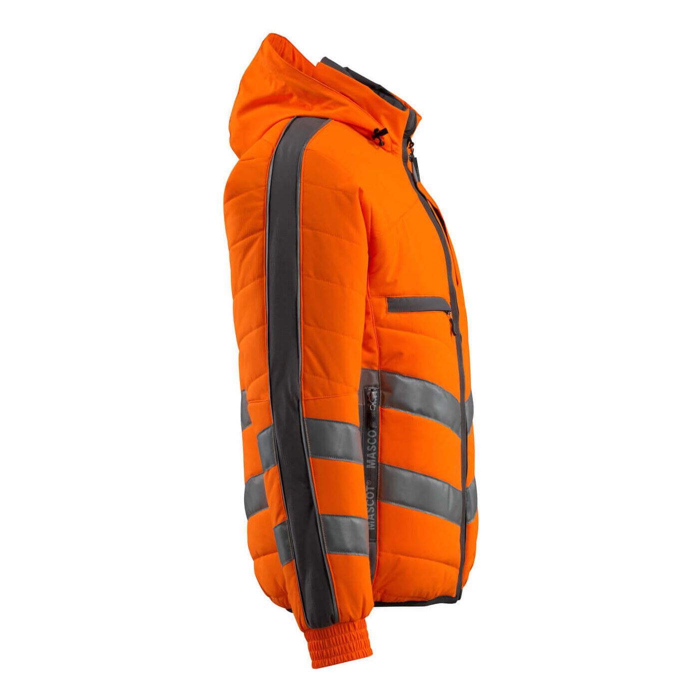 Mascot Dartford Hi-Vis Jacket 15515-249 Left #colour_hi-vis-orange-dark-anthracite-grey