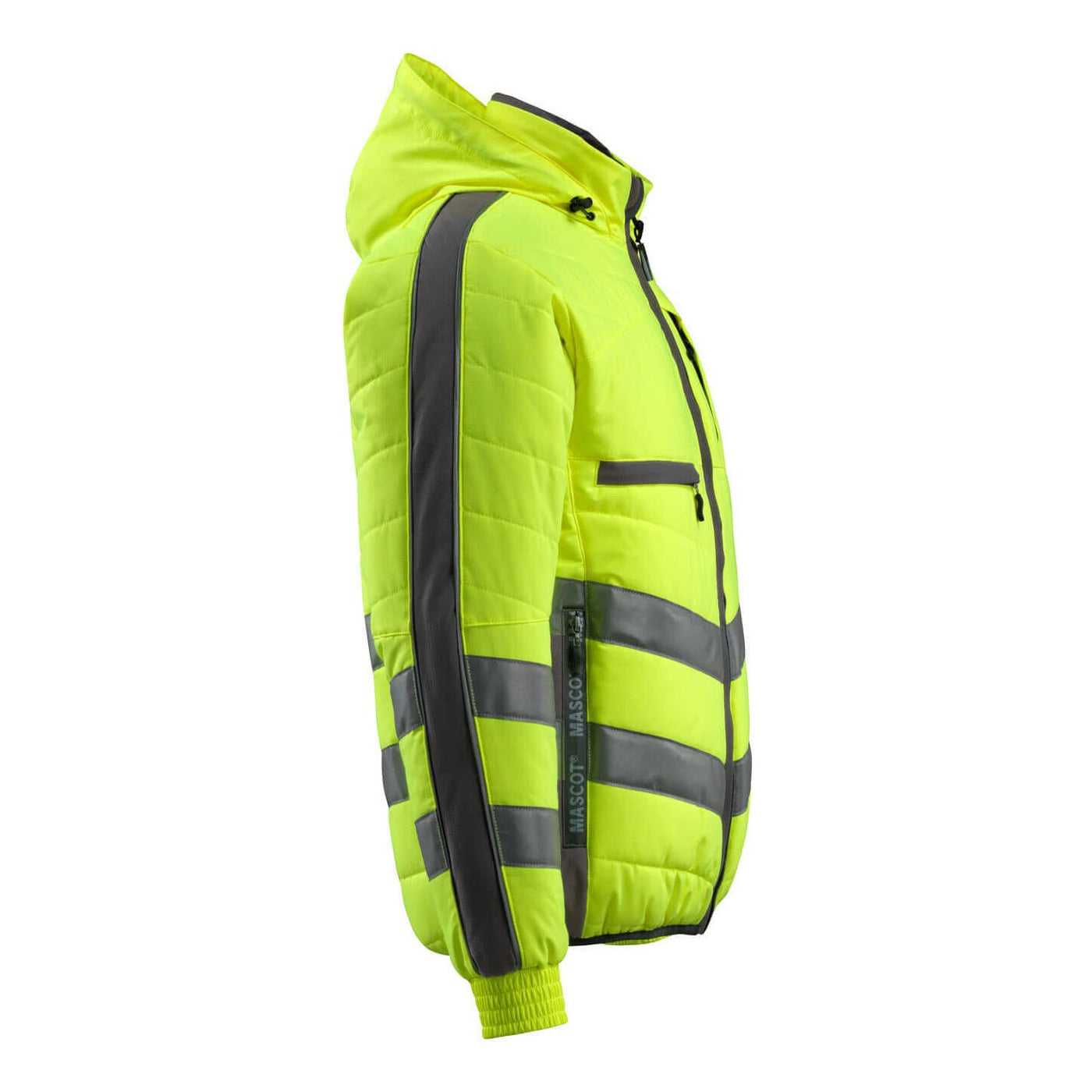 Mascot Dartford Hi-Vis Jacket 15515-249 Left #colour_hi-vis-yellow-dark-anthracite-grey