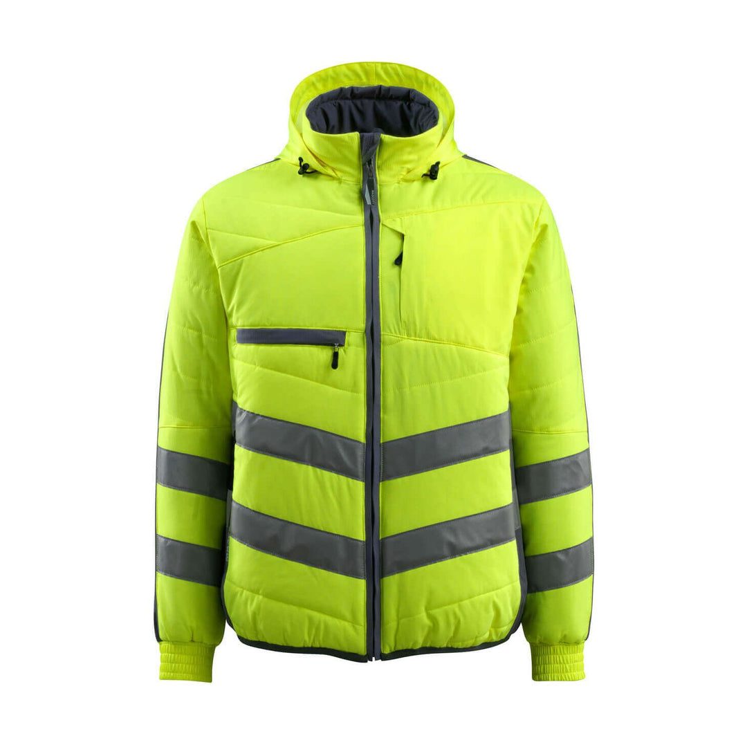 Mascot Dartford Hi-Vis Jacket 15515-249 Front #colour_hi-vis-yellow-dark-navy-blue