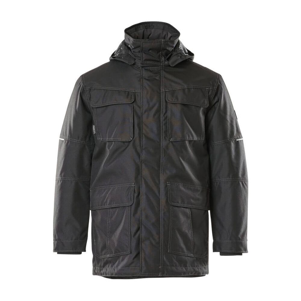 Mascot Dayton Work Parka Jacket 10010-194 Front #colour_black