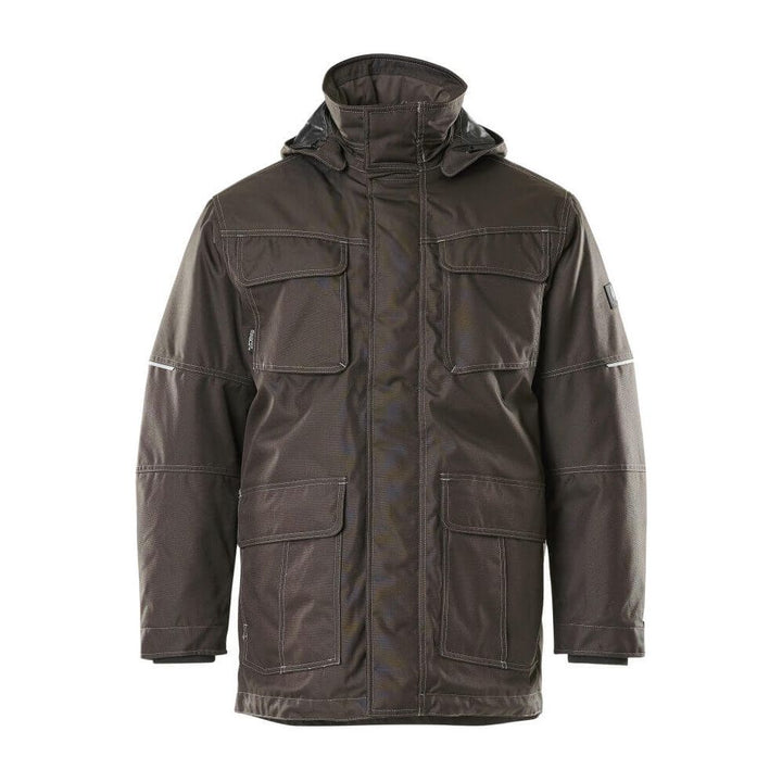 Mascot Dayton Work Parka Jacket 10010-194 Front #colour_dark-anthracite-grey