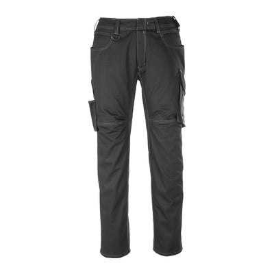 Mascot Dortmund Trousers Multi-Pocket 12079-203 Front #colour_black-dark-anthracite-grey