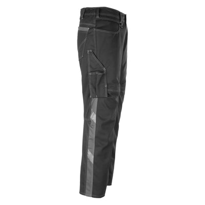 Mascot Dortmund Trousers Multi-Pocket 12079-203 Left #colour_black-dark-anthracite-grey