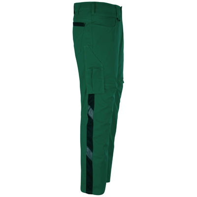 Mascot Dortmund Trousers Multi-Pocket 12079-203 Left #colour_green-black