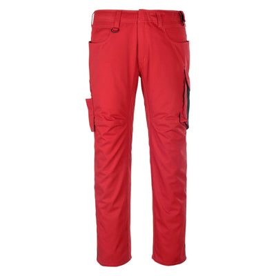 Mascot Dortmund Trousers Multi-Pocket 12079-203 Front #colour_red-black