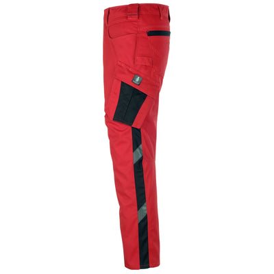 Mascot Dortmund Trousers Multi-Pocket 12079-203 Right #colour_red-black
