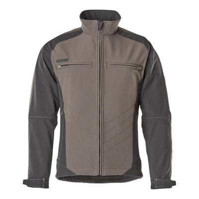 Mascot Dresden Fleece-Lined Softshell Jacket 12002-149 Front #colour_dark-anthracite-grey-black