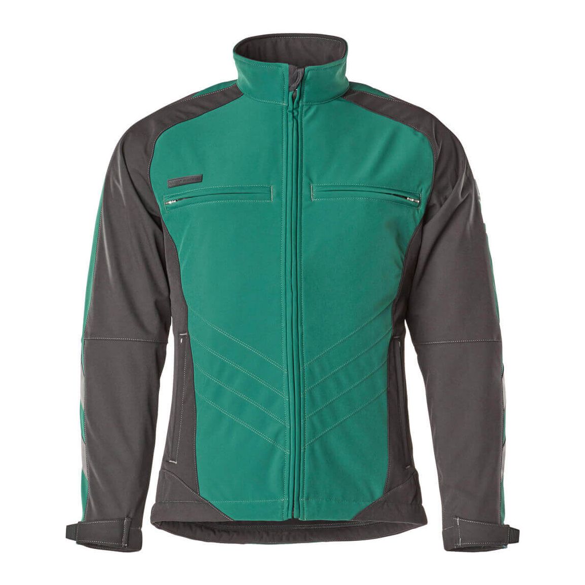 Mascot Dresden Fleece-Lined Softshell Jacket 12002-149 Front #colour_green-black