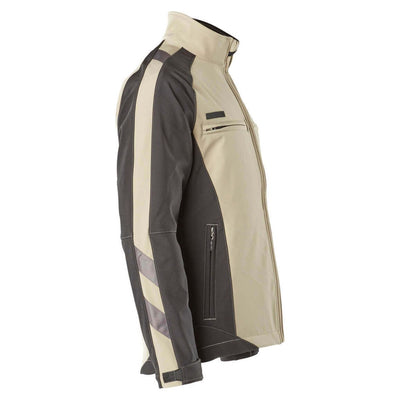 Mascot Dresden Fleece-Lined Softshell Jacket 12002-149 Left #colour_light-khaki-black